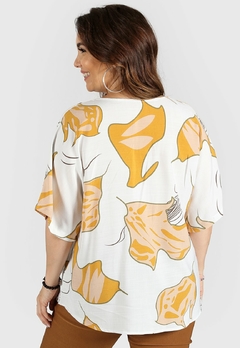 609EST - Blusa Nina de Lino estampado - tienda online