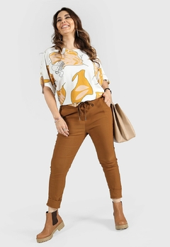 609EST - Blusa Nina de Lino estampado - tienda online