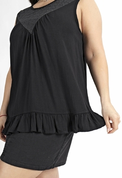 605 - Musculosa Greta Lino con lycra - comprar online