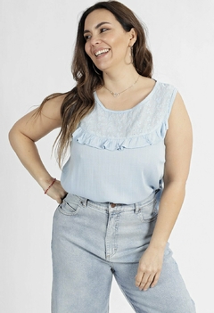 606 - Blusa Leda de Lino con lycra - comprar online