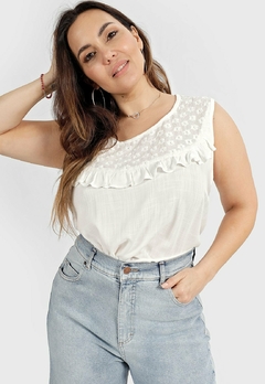 606 - Blusa Leda de Lino con lycra - tienda online