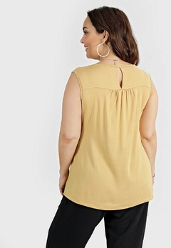 606 - Blusa Leda de Lino con lycra - tienda online