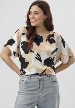 609EST2 - Blusa Ninas de Lino estampado - SILA