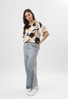 Imagen de 609EST2 - Blusa Ninas de Lino estampado