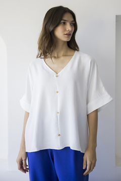 600 - Blusa Zurich Crepe Lino