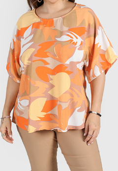 609EST - Blusa Nina de Lino estampado - tienda online