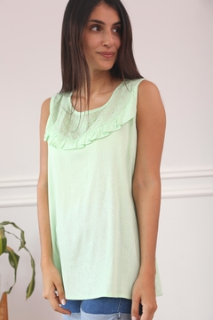 606 - Blusa Leda de Lino con lycra