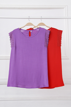 361 - Blusa Bianca de Lino con lycra - SILA