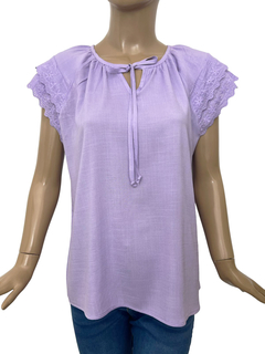 701 - Blusa Brenda Lino Puntillas en internet