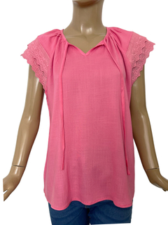 Imagen de 701 - Blusa Brenda Lino Puntillas