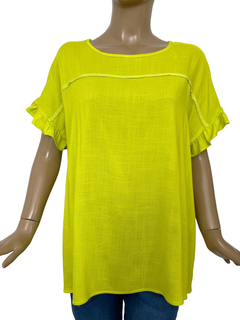 672 - Blusa Rufina de Lino con Puntilla - comprar online