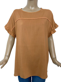 672 - Blusa Rufina de Lino con Puntilla - tienda online