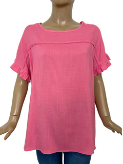 Imagen de 672 - Blusa Rufina de Lino con Puntilla