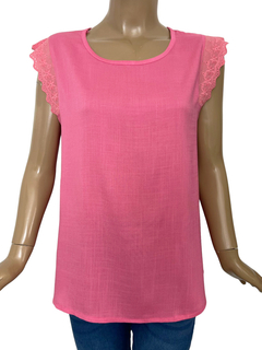 361 - Blusa Bianca de Lino con lycra en internet