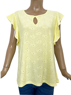 357 - Remera Clara Broderie - tienda online