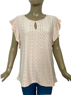 357 - Remera Clara Broderie - comprar online