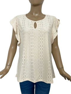 357 - Remera Clara Broderie