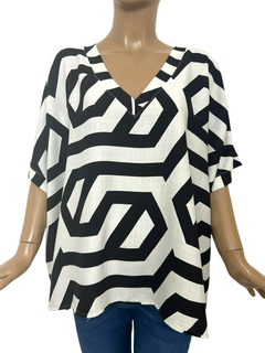 770LLY - Blusa Filipa Lino Estampado