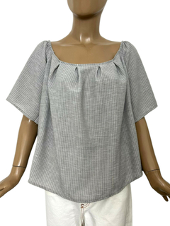 783LRY - Blusa Paisana Esperanza Lino Rayado