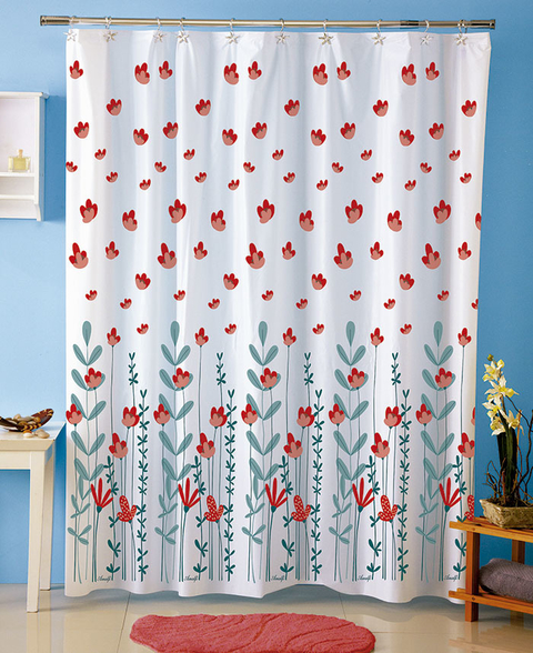 Carnation Home Fashions cortina de plástico para ventana de baño, color  blanco