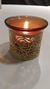 Porta velas metal con vaso - Amarillo - comprar online