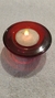 Porta velas vidrio rojo - comprar online