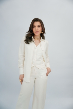 COLETE ALFAIATARIA OFF WHITE - loja online