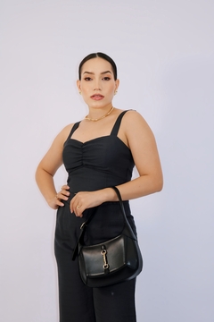 Cropped com franzido no busto - Elegância