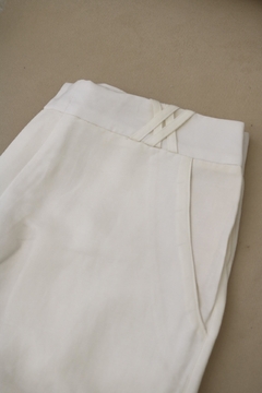 Calça Pantalona de Alfaiataria Off White