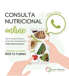 CONSULTA NUTRICIONAL ONLINE AL EXTERIOR DEL PAÍS CON LA LIC. CINTIA SORIANO - comprar online