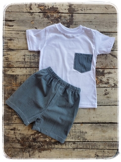 Conjunto Nacho gris acero