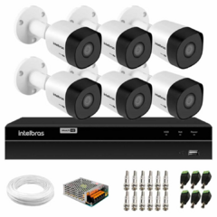 Kit 6 Câmeras Intelbras Multi HD com DVR 8 Canais