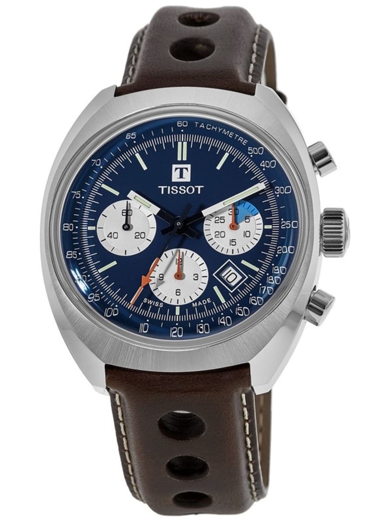 REL GIO TISSOT HERITAGE 1973 AZUL CRON GRAFO AUTOM TICO PULSEIRA