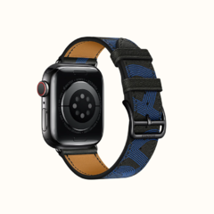 APPLE WATCH HERMÈS 7 GPS + CELULAR 45MM CAIXA DE AÇO INOXIDÁVEL PRETA SPACE COM CIRCUITO H SINGLE TOUR na internet