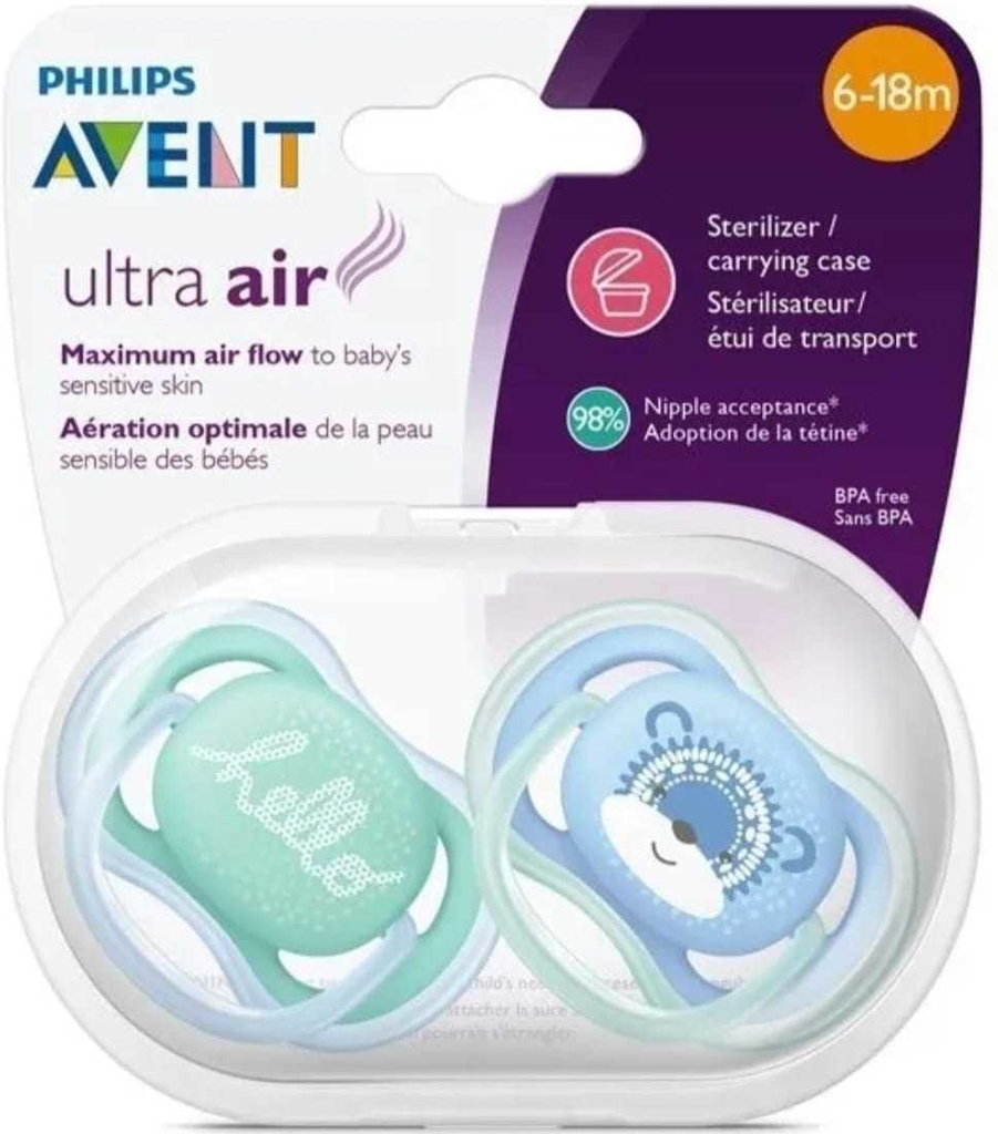 Chupete Phillips Avent 6-18m Ultra Air Oso