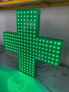 Cruz led de farmacia 60x60cm simple faz