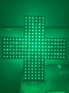 Cruz led farmacia 60x60cm doble faz