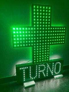 COMBO: Cruz led farmacia 60x60cm + cartel led turno 60x20cm - comprar online