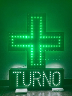 Imagen de COMBO: Cruz led farmacia 60x60cm + cartel led turno 60x20cm