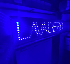 Cartel Led Lavadero 100x25cm Doble Faz