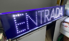 Cartel led ENTRADA y SALIDA 100x25cm - comprar online