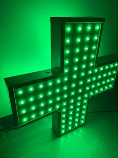 Cruz led farmacia 40x40cm doble faz - tienda online