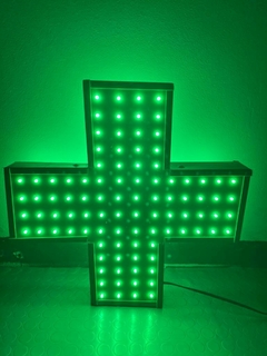 Cruz led farmacia 40x40cm doble faz - comprar online