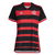 Camisa-Feminina-Do-Flamengo-24/25-Adidas-Torcedor-Vermelho-e-preto-Lançamento-com-escudo-prata-e-gola V