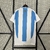 Camisa-titular-da-Argentina-2024-Atualizada-com-três estrelas- Patch FIFA campeão 2022 - Adidas - Torcedor- Masculina - Branca e Azul - para a copa américa