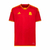 Camisa-Vermelha-da-Roma-2023-Camisa-Da-Roma-Vermelha-e-amarelo-Camisa-da-Roma-Lobo-Camisa-Roma-Adidas-Masculina-Gola V-Lançamento