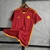 Camisa-Vermelha-da-Roma-2023-Camisa-Da-Roma-Vermelha-e-amarelo-Camisa-da-Roma-Lobo-Camisa-Roma-Adidas-Masculina-Gola V-Lançamento