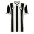 Camisa titular do Botafogo 2024 Listrada preto e branco gola V - Camisa listrada do Botafogo 24/25 Lançamento - Camisa I Botafogo 24/25 Reebok Torcedor Masculina preto e branco 