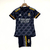 Kit-Infantil-de-time-do-Real Madrid-Reserva-2023-Adidas-Unissex-Preto-Cinza-Amarelo-Lançamento-Dia-das-Crianças