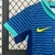 Kit-Infantil-seleção Brasileira-reserva-2024-Nike-Torcedor-Unissex-Camisa Azul- Calção Branco- Lançamento 